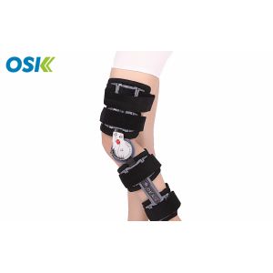 Black Lateral Knee Support With Steel Plate / ROM Hinge Skin - Fitted