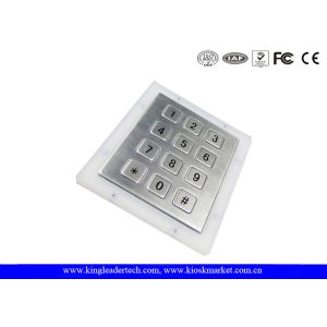 Waterproof Metal Number Keypad 12 flush Keys Rear Panel Mount