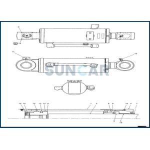 72280260 Dozer Cylinder Service Kit fits CNH Excavators CX31B