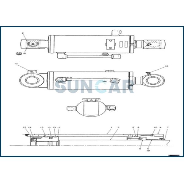 Buy 72280260 Dozer Cylinder Service Kit fits CNH Excavators CX31B at wholesale prices