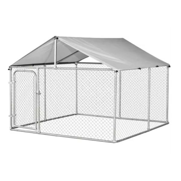 Buy 2x2x1.98m Dog Backyard Kennel Chain Link Galvanized Dog Cage at wholesale prices