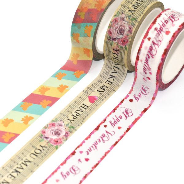 Custom Printed Washi Tape Japan Kawaii Pastel Washi Tape Set Wholesale