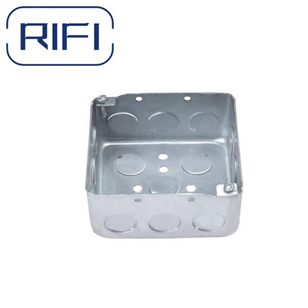 RIFI-OEM GI Electrical Box 1and 2 Gang Metal Switch Box Handy 4" Square Electrical Box