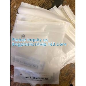 Biodegradable Slider Lock Bags, Compostable PLA Zipper Package, Corn Starch Appreal Garment Courier Mailer