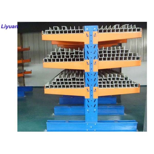 Industrial Structural Cantilever Rack Powder Coated Blue Coating Adjustable