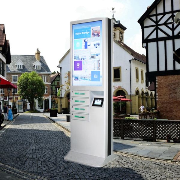 Buy Public Restaurant Locker White Cell Phone Charging Station With Lockers at wholesale prices