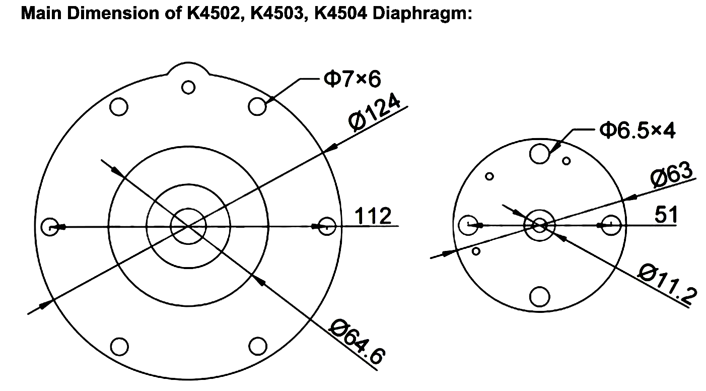GOYEN 1.5-inch Membrane Repair Kit K4502 K4503 K4504 CA45T/DD/FS RCA45T/DD Nitrile rubber/fluororubber