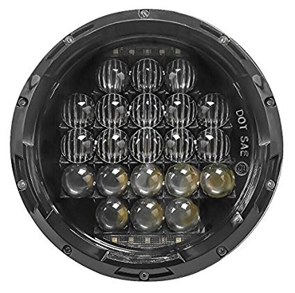5D New 2pcs 7-inch 105W White LED Round-shaped Headlight for Jeep LED Daytime