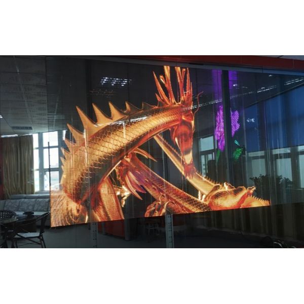 Commercial Advertising Transparent Glass LED Screen Outdoor SMD1921 1/ 2 Scan ODM