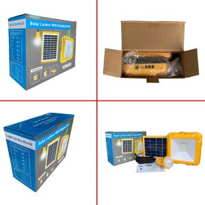 super bright solar home light with hanging bulb USB phone charger for indoor &