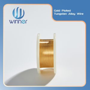 0.02mm 0.3mm Diameter Option 3.28ft Length Gold-Plated Tungsten Wire for