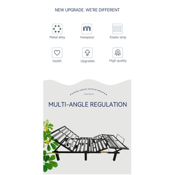 Steel Electric Foldable Bed Wireless Remote Control Adjustable Rollaway Bed