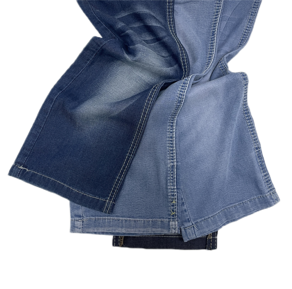 Blue Woven Summer Light Weight Tencel Lyocell Elastic Denim Fabric for Fashionable Jeans