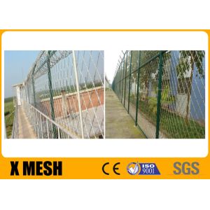 Quality 3660mm Height Security Metal Fencing 76mmx152mm Diamond Hole Size for sale