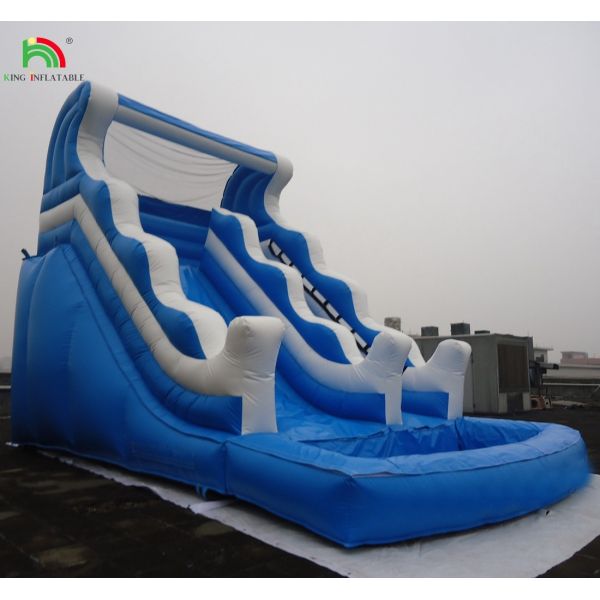 Cheap commercial double splash dual lane inflatable water slide for sale