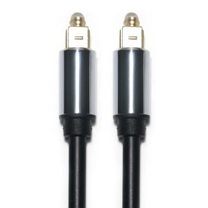 Toslink Digital Optical Audio Cable OD5.0 Plated Alumium Alloy Shell Square
