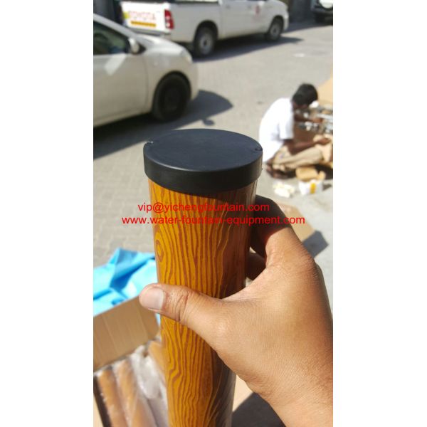 Moveable Water Fountain Equipment Combined Musical Fountain Basin Wooden Pattern Resin