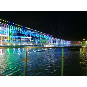 Dancing Floating Water Fountain For Pool RGB Underwater Light