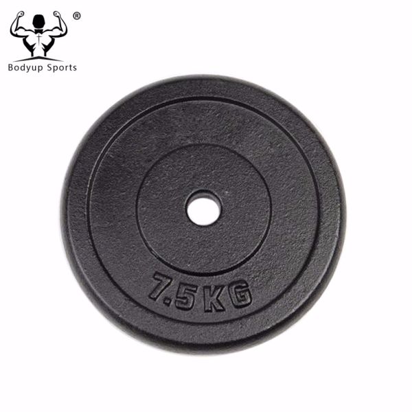 Black Paint Reliable Cast Iron Weight Discs For 1 Inch Diameter Dumbbell