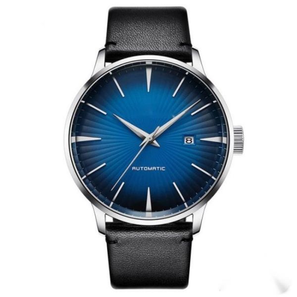 Buy 5BAR Mechanical Skeleton Watch 12mm Mens Winding Automatic Date Function at wholesale prices