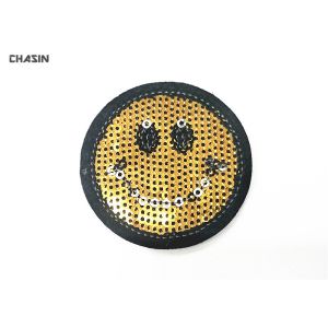 Commercial Emoji Sequin Embroidery Patches Used In Jacket And Bags