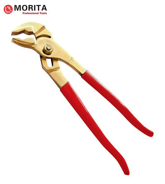 Non sparking tools groove joint water pump plier 10", 12“ suitable for ethylene