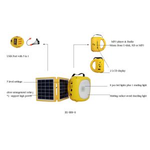 High quality solar home portable led multifunctional solar light