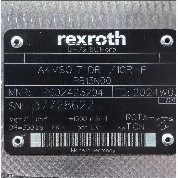 Rexroth A4VSO180 Hydraulic Piston Pump 280 Bar Pressure Compensator