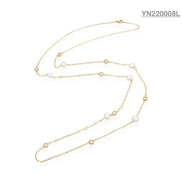 Buy Stacking Pearl Rhinestone Necklace at wholesale prices