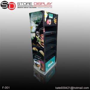 Quality cosmetic floor display stand with double sides for sale