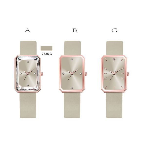 Fashion Watch, Italian leather wristband PVD rose gold case and black bezel Minimalist Dial Custom Brand Logo Watches Me