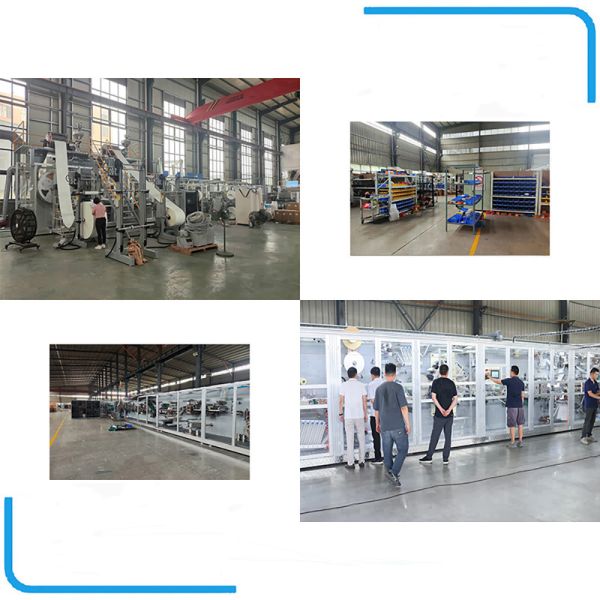 CE ISO 1200PCS/MIN Sanitary Pad Production Line PLC Full Servo Control Intelligent Operation