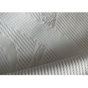250cm Polyester Mattress Fabric White Knitted Jacquard Fabric
