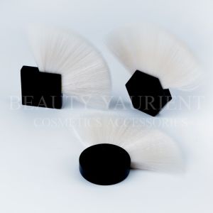 Durable White PBT Hair Compact Blusher Brush Cheek Makeup Brush