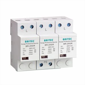 BR-25M 3P+1NPE 25kA T1+T2 Surge Arrester B+C Low Voltage 3 Phase type 1 AC spd