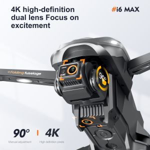I6 Max Obstacle Avoidance Night 4k Dual Camera Aerial Fpv Drone Brushless Motor
