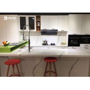 Kitchen Calatta Quartz Stone Countertops Bacteria Resistant Long Lasting