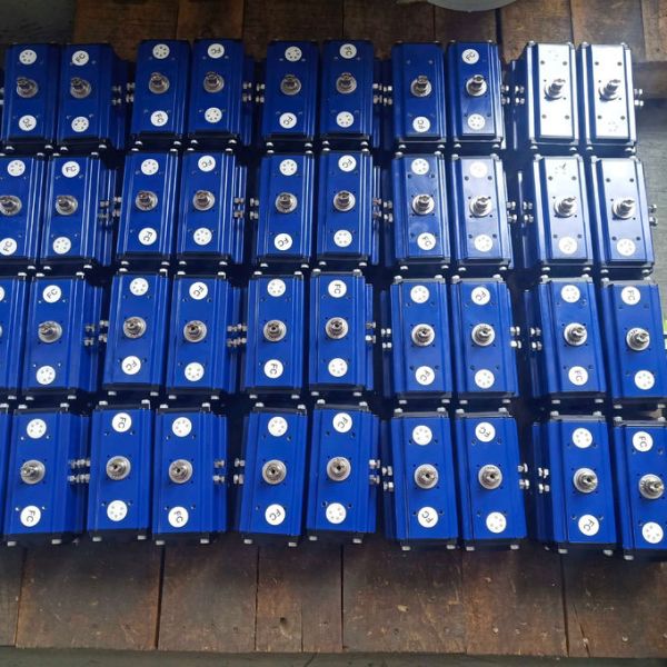 Pneumatic rotary pneumatic valve actuator expoxy coating body black endcaps actuador neumatico