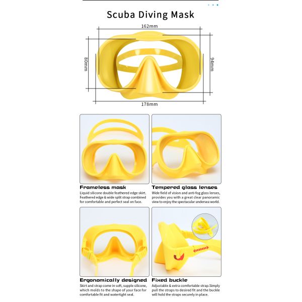 Sportswear Snorkel Mask Set Diving Fins Flipper Gear Set For Scuba Diving