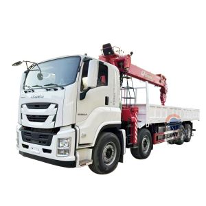I SUZU GIGA Cargo Truck With UNIC 12 Ton 4 Section Arm Crane Truck-mounted Crane