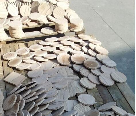 2017 Popular 4‘’ Absorbent Sandstone Coaster Customized Size and Printed Logo