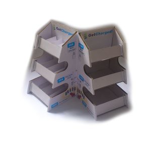 Litho CMYK Custom Printed Display Boxes Clay Coated Paper Yellow