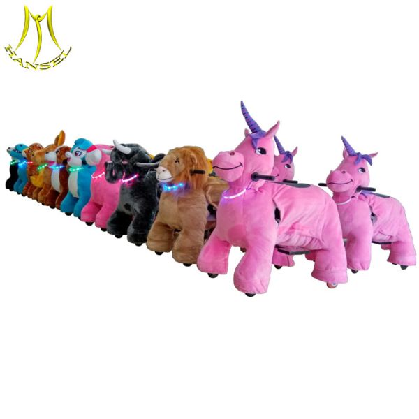 Buy Hansel  rideable dinosaur indoor playground battery operated animal stuffed rides with lights at wholesale prices