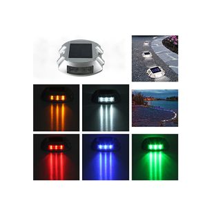 Reflective Aluminium Solar Road Studs Spike Flashing Light Double Side