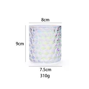 SGS Textured Three Dimensional Glass Candle Holder