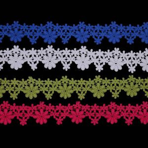 KJ20064 Daisy Chain 4.5cm Embroidery Lace Trim