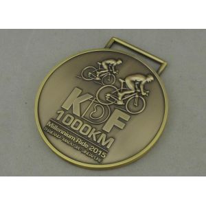 3D Millennium Ride Die Cast Medals With Antique Brass Plating