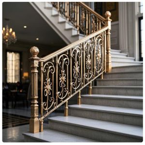 Custom Aluminum Stair Railing Anti Slip Galvanized Modern