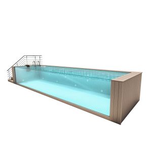 China Portable Stainless Steel Pool with High Light Transmission and Endless Water Jet System on sale