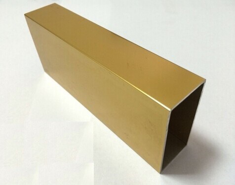 Buy Golden Anodized Aluminum Extrusion Profiles For Sliding Aluminum Windows at wholesale prices